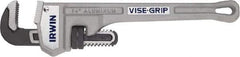 Irwin - 14" Aluminum Straight Pipe Wrench - 2" Pipe Capacity - USA Tool & Supply
