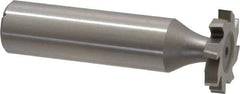 Made in USA - 3/4" Diam x 1/8" Face Width, High Speed Steel, 8 Teeth, Shank Connection Woodruff Keyseat Cutter - Uncoated, 2-1/8" OAL x 1/2" Shank, Staggered Teeth, ANSI 406, Old Standard 7 - USA Tool & Supply