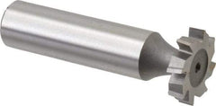 Made in USA - 3/4" Diam x 5/32" Face Width, High Speed Steel, 8 Teeth, Shank Connection Woodruff Keyseat Cutter - Uncoated, 2-5/32" OAL x 1/2" Shank, Staggered Teeth, ANSI 506, Old Standard 8 - USA Tool & Supply