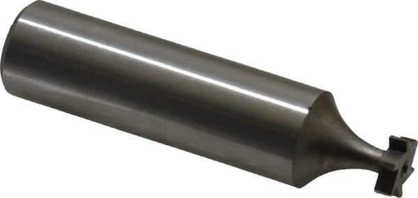 Made in USA - 5/16" Diam x 3/32" Face Width, High Speed Steel, 6 Teeth, Shank Connection Woodruff Keyseat Cutter - Uncoated, 2-3/32" OAL x 1/2" Shank, Staggered Teeth, ANSI 302-1/2, Old Standard 207 - USA Tool & Supply