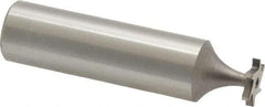 Made in USA - 3/8" Diam x 1/16" Face Width, High Speed Steel, 6 Teeth, Shank Connection Woodruff Keyseat Cutter - Uncoated, 2-1/16" OAL x 1/2" Shank, Staggered Teeth, ANSI 203, Old Standard 211 - USA Tool & Supply