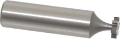 Made in USA - 3/8" Diam x 3/32" Face Width, High Speed Steel, 6 Teeth, Shank Connection Woodruff Keyseat Cutter - Uncoated, 2-3/32" OAL x 1/2" Shank, Staggered Teeth, ANSI 303, Old Standard 212 - USA Tool & Supply