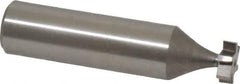 Made in USA - 3/8" Diam x 1/8" Face Width, High Speed Steel, 6 Teeth, Shank Connection Woodruff Keyseat Cutter - Uncoated, 2-1/8" OAL x 1/2" Shank, Staggered Teeth, ANSI 403, Old Standard 213 - USA Tool & Supply