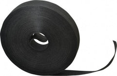 VELCRO Brand - 1" Wide x 25 Yd Long Self Fastening Tie/Strap Hook & Loop Roll - Continuous Roll, Black, Printable Surface - USA Tool & Supply