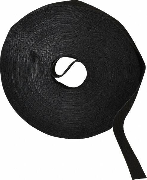 VELCRO Brand - 5/8" Wide x 25 Yd Long Self Fastening Tie/Strap Hook & Loop Roll - Continuous Roll, Black, Printable Surface - USA Tool & Supply