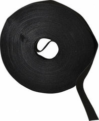 VELCRO Brand - 5/8" Wide x 25 Yd Long Self Fastening Tie/Strap Hook & Loop Roll - Continuous Roll, Black, Printable Surface - USA Tool & Supply