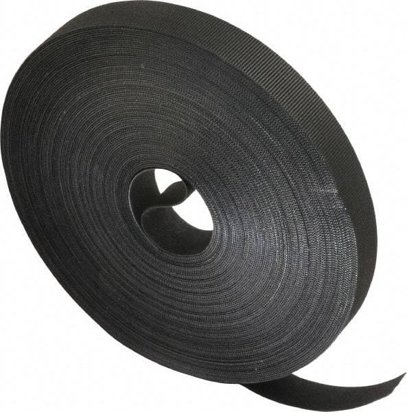 VELCRO Brand - 3/4" Wide x 25 Yd Long Self Fastening Tie/Strap Hook & Loop Roll - Continuous Roll, Black, Printable Surface - USA Tool & Supply