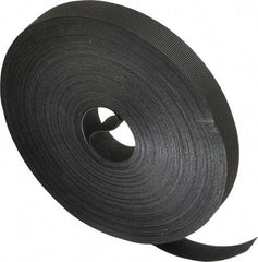 VELCRO Brand - 3/4" Wide x 25 Yd Long Self Fastening Tie/Strap Hook & Loop Roll - Continuous Roll, Black, Printable Surface - USA Tool & Supply