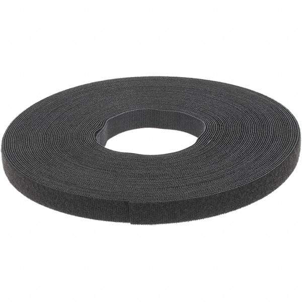 VELCRO Brand - 5/8" Wide x 25 Yd Long Self Fastening Tie/Strap Hook & Loop Roll - Continuous Roll, Black - USA Tool & Supply