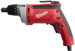 Milwaukee Tool - Pistol Grip Handle, 2,500 RPM, 10 to 140 In/Lb Torque, Electric Screwdriver - 1/4" Bit Holder, 120 Volts, 6.5 Amps - USA Tool & Supply