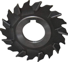 Made in USA - 3" Diam x 3/16" Width of Cut, 18 Teeth, Cobalt Side Milling Cutter - Staggered Teeth, Uncoated - USA Tool & Supply