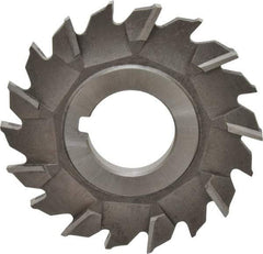 Made in USA - 3" Diam x 1/4" Width of Cut, 18 Teeth, Cobalt Side Milling Cutter - Staggered Teeth, Uncoated - USA Tool & Supply