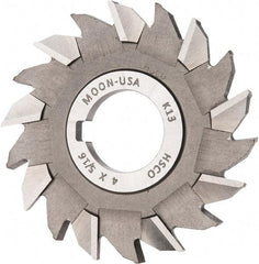 Made in USA - 4" Diam x 5/16" Width of Cut, 18 Teeth, Cobalt Side Milling Cutter - Staggered Teeth, Uncoated - USA Tool & Supply