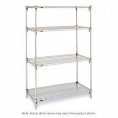 Metro - 2,000 Lb Capacity 4 Shelf Wire Shelving - Starter Unit - USA Tool & Supply