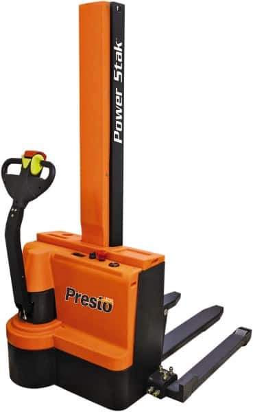 Presto Lifts - 2,200 Lb Capacity, 62" Lift Height, Battery Operated Power Stocker Lift - USA Tool & Supply