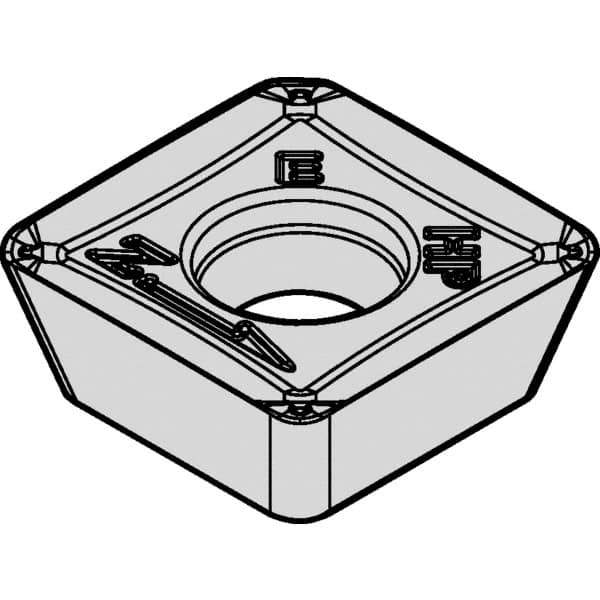 Kennametal - SDPT433 HPZ Grade KCPM40 Carbide Milling Insert - TiAlN/AlCrN Finish, 3/16" Thick, 1/2" Inscribed Circle, 3/64" Corner Radius - USA Tool & Supply