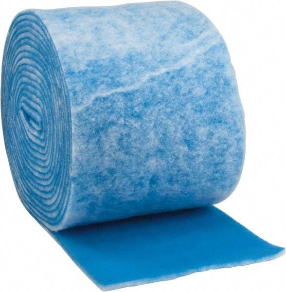 Made in USA - 90' Long x 25" Wide x 1" Thick Polyester Media Air Filter Media Roll - MERV 7, 86% Arrestance Efficiency, 500 FPM Max Air Flow, 0.14" wpg Init Resist, 1" wpg Final Resist, Use with Any Unit - USA Tool & Supply
