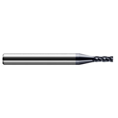 Miniature End Mills - Stub & Standard - 0.1200″ Cutter Diameter × 0.3600″ Length of Cut Carbide Square End Mill, 4 Flutes, AlTiN Coated - Exact Industrial Supply