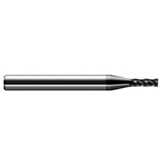 Miniature End Mills - Stub & Standard - 0.0220″ Cutter Diameter × 0.0660″ Length of Cut Carbide Square End Mill, 4 Flutes, Amorphous Diamond Coated
