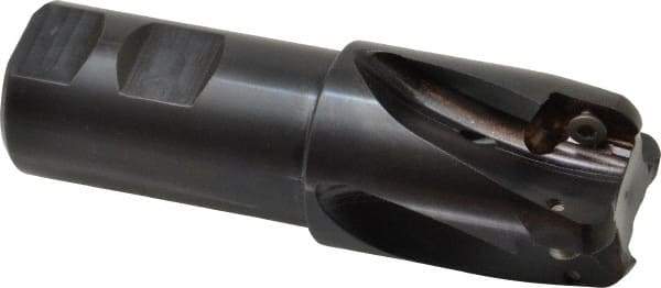 Kennametal - 1-1/2" Cut Diam, 0.64" Max Depth of Cut, 1-1/4" Shank Diam, 4.468" OAL, Indexable Square Shoulder End Mill - EC18.., EP18.. Inserts, Weldon Shank, 0° Lead Angle - USA Tool & Supply