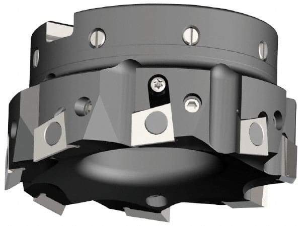 Kennametal - 2 Inserts, 1-1/2" Cut Diam, 1/2" Arbor Diam, 0.394" Max Depth of Cut, Indexable Square-Shoulder Face Mill - 0/90° Lead Angle, 1.57" High, BGHX 15L5... Insert Compatibility, Through Coolant, Series Fix-Perfect - USA Tool & Supply