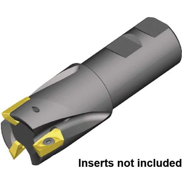 Kennametal - 1-1/2" Cut Diam, 1-1/4" Shank Diam, 4.53" OAL, Indexable Square Shoulder End Mill - Weldon Shank, 0° Lead Angle - USA Tool & Supply