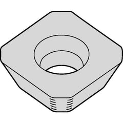 Kennametal - SEHW43 Grade K68 Carbide Milling Insert - Uncoated, 0.188" Thick, 1/2" Inscribed Circle, 1mm Corner Radius - USA Tool & Supply