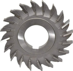 Made in USA - 3" Diam x 9/32" Width of Cut, 20 Teeth, High Speed Steel Side Milling Cutter - Straight Teeth, Uncoated - USA Tool & Supply