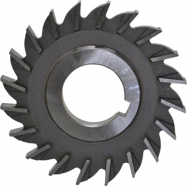 Made in USA - 3" Diam x 5/16" Width of Cut, 20 Teeth, High Speed Steel Side Milling Cutter - Straight Teeth, Uncoated - USA Tool & Supply