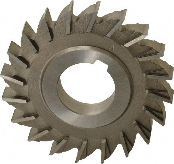 Made in USA - 3" Diam x 7/16" Width of Cut, 20 Teeth, High Speed Steel Side Milling Cutter - Straight Teeth, Uncoated - USA Tool & Supply
