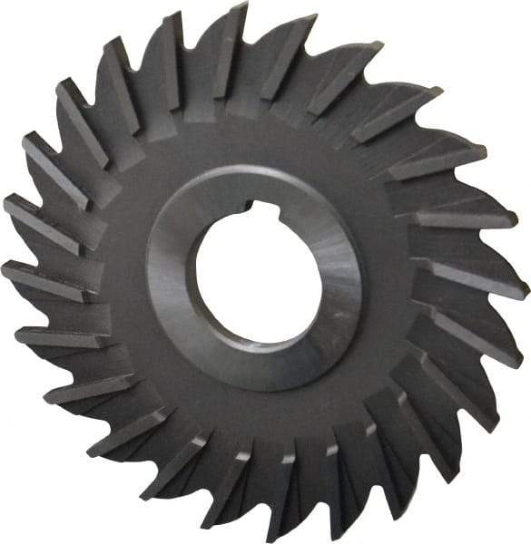 Made in USA - 4" Diam x 3/16" Width of Cut, 24 Teeth, High Speed Steel Side Milling Cutter - Straight Teeth, Uncoated - USA Tool & Supply