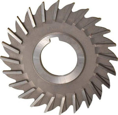 Made in USA - 4" Diam x 3/16" Width of Cut, 24 Teeth, High Speed Steel Side Milling Cutter - Straight Teeth, Uncoated - USA Tool & Supply