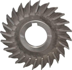 Made in USA - 4" Diam x 1/4" Width of Cut, 24 Teeth, High Speed Steel Side Milling Cutter - Straight Teeth, Uncoated - USA Tool & Supply