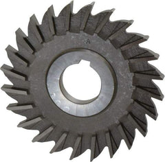 Made in USA - 4" Diam x 5/16" Width of Cut, 24 Teeth, High Speed Steel Side Milling Cutter - Straight Teeth, Uncoated - USA Tool & Supply