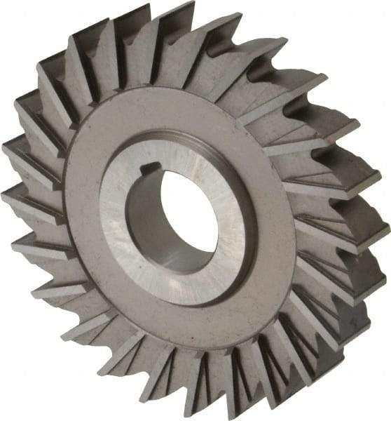 Made in USA - 4" Diam x 5/8" Width of Cut, 24 Teeth, High Speed Steel Side Milling Cutter - Straight Teeth, Uncoated - USA Tool & Supply