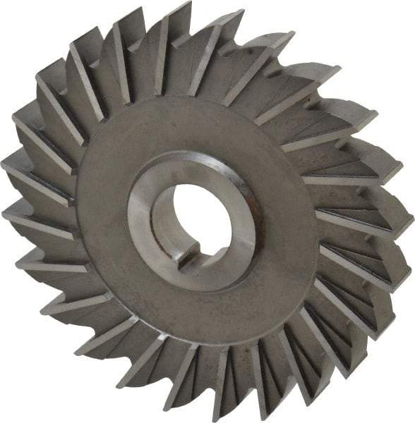 Made in USA - 5" Diam x 5/8" Width of Cut, 24 Teeth, High Speed Steel Side Milling Cutter - Straight Teeth, Uncoated - USA Tool & Supply