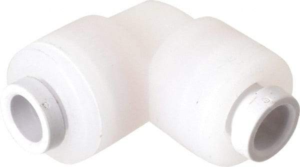 Parker - 1/4" Outside Diam, Kynar Push-to-Connect Tube Union Elbow - 250 Max psi, Tan - USA Tool & Supply