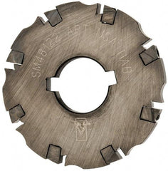 APT - Arbor Hole Connection, 3/8" Cutting Width, 1-1/16" Depth of Cut, 4" Cutter Diam, 1-1/4" Hole Diam, 8 Tooth Indexable Slotting Cutter - SM48 Toolholder, CTA 2 Insert, Neutral Cutting Direction - USA Tool & Supply