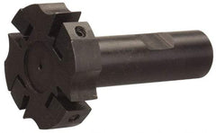 APT - Shank Connection, 0.982" Cutting Width, 15/16" Depth of Cut, 3" Cutter Diam, 4 Tooth Indexable Slotting Cutter - 1" Shank Diam, SM34 Toolholder, CTA 8 Insert, Right Hand Cutting Direction - USA Tool & Supply