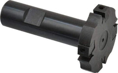 APT - Shank Connection, 3/8" Cutting Width, 9/16" Depth of Cut, 2" Cutter Diam, 4 Tooth Indexable Slotting Cutter - 3/4" Shank Diam, SM24 Toolholder, CTA 2 Insert, Right Hand Cutting Direction - USA Tool & Supply