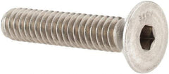 Value Collection - 1/4-20 UNC Hex Socket Drive, 82° Flat Screw - Grade 316 Stainless Steel, 1-1/4" OAL - USA Tool & Supply