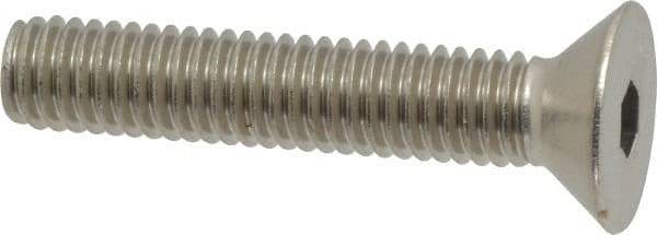 Value Collection - 3/8-16 UNC Hex Socket Drive, 82° Flat Screw - Grade 316 Stainless Steel, Fully Threaded, 2" OAL - USA Tool & Supply