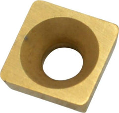 Interstate - SPEB322 Grade TCN55 Carbide Milling Insert - TiN Finish, 1/8" Thick, 3/8" Inscribed Circle, 1/32" Corner Radius - USA Tool & Supply