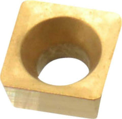 Interstate - SPEH222 Grade ICP55M Carbide Milling Insert - TiN/TiC/TiCN/TiN Finish, 1/8" Thick, 1/4" Inscribed Circle, 1/32" Corner Radius - USA Tool & Supply
