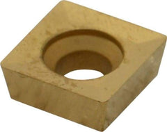 Interstate - SPEH432 Grade ICP55M Carbide Milling Insert - TiN/TiC/TiCN/TiN Finish, 3/16" Thick, 1/2" Inscribed Circle, 1/32" Corner Radius - USA Tool & Supply