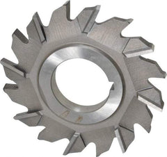 Made in USA - 2-1/2" Diam x 1/4" Width of Cut, 16 Teeth, High Speed Steel Side Milling Cutter - Staggered Teeth, Uncoated - USA Tool & Supply