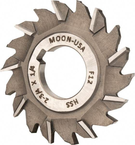 Made in USA - 2-3/4" Diam x 1/4" Width of Cut, 18 Teeth, High Speed Steel Side Milling Cutter - Staggered Teeth, Uncoated - USA Tool & Supply