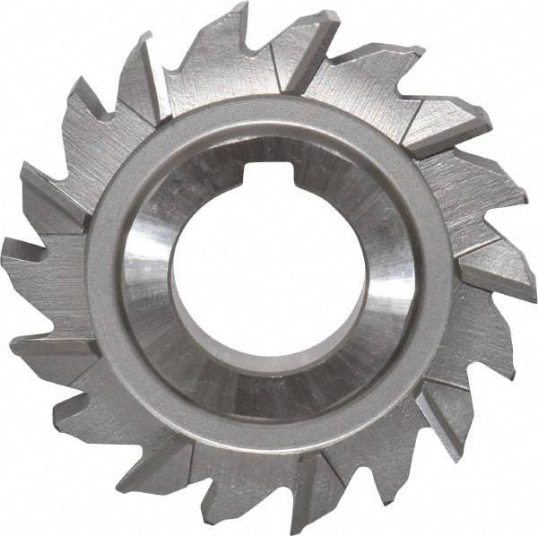 Made in USA - 2-3/4" Diam x 3/8" Width of Cut, 18 Teeth, High Speed Steel Side Milling Cutter - Staggered Teeth, Uncoated - USA Tool & Supply