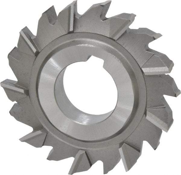 Made in USA - 2-3/4" Diam x 1/2" Width of Cut, 18 Teeth, High Speed Steel Side Milling Cutter - Staggered Teeth, Uncoated - USA Tool & Supply