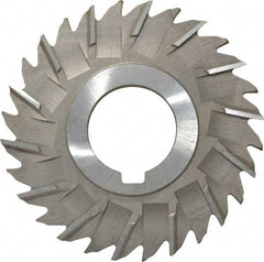 Made in USA - 3" Diam x 5/32" Width of Cut, 28 Teeth, High Speed Steel Side Milling Cutter - Staggered Teeth, Uncoated - USA Tool & Supply